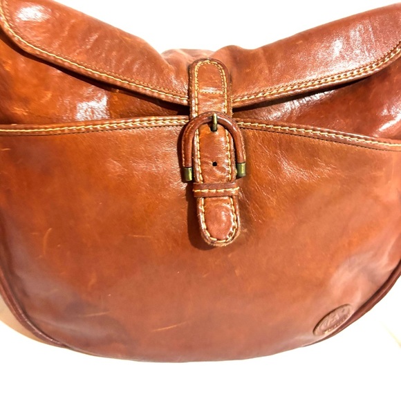 Marinelli Brown distressed Leather Crossbody Bag - Picture 5 of 12